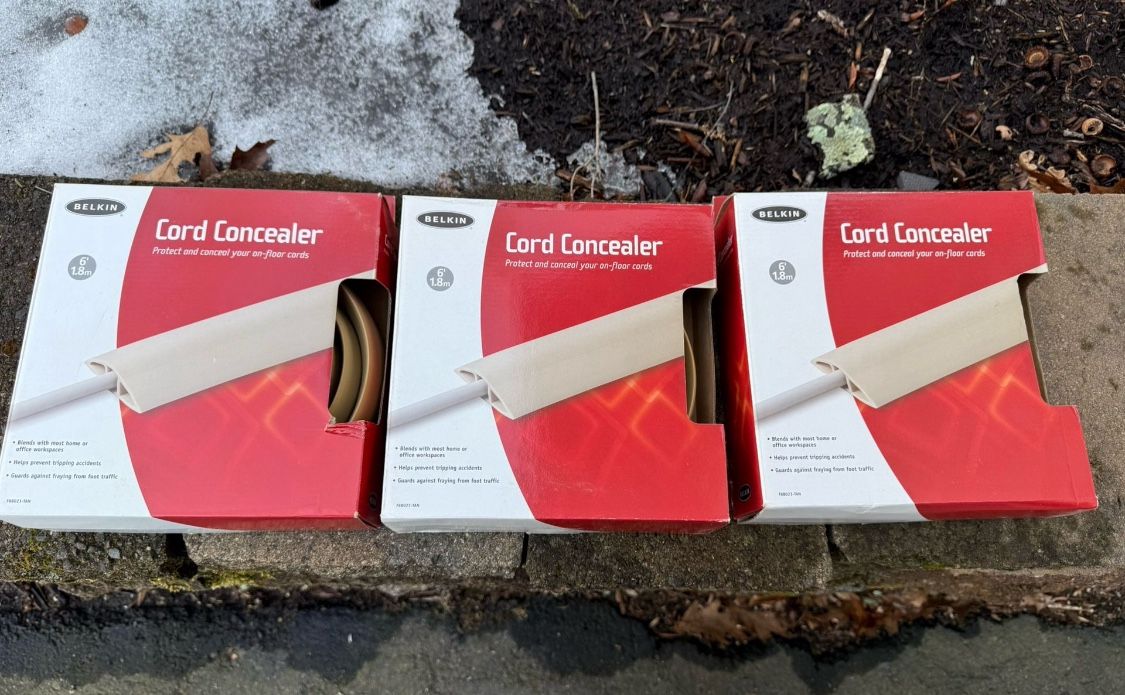 Belkin Cord Concealer Set of 3 New