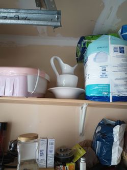 Old fashioned water pitcher and basin