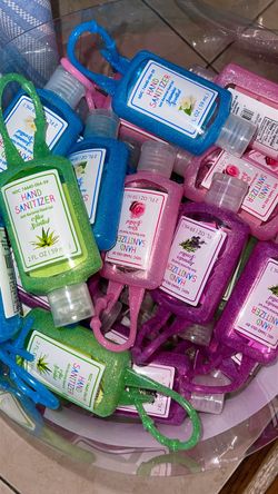 Mini Hand Sanitizer Bottles with Clip Holders