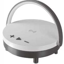 NiZoni LED DOME LAMP with Wireless Phone Charger & HD Audio Speaker.