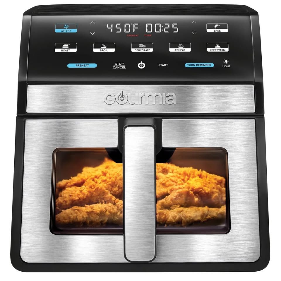 Gourmia 8-Quart Digital Air Fryer with Window & Light NEW