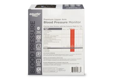 EQUATE 8000 SERIES PREMIUM UPPER ARM BLOOD PRESSURE MONITOR - BLACK