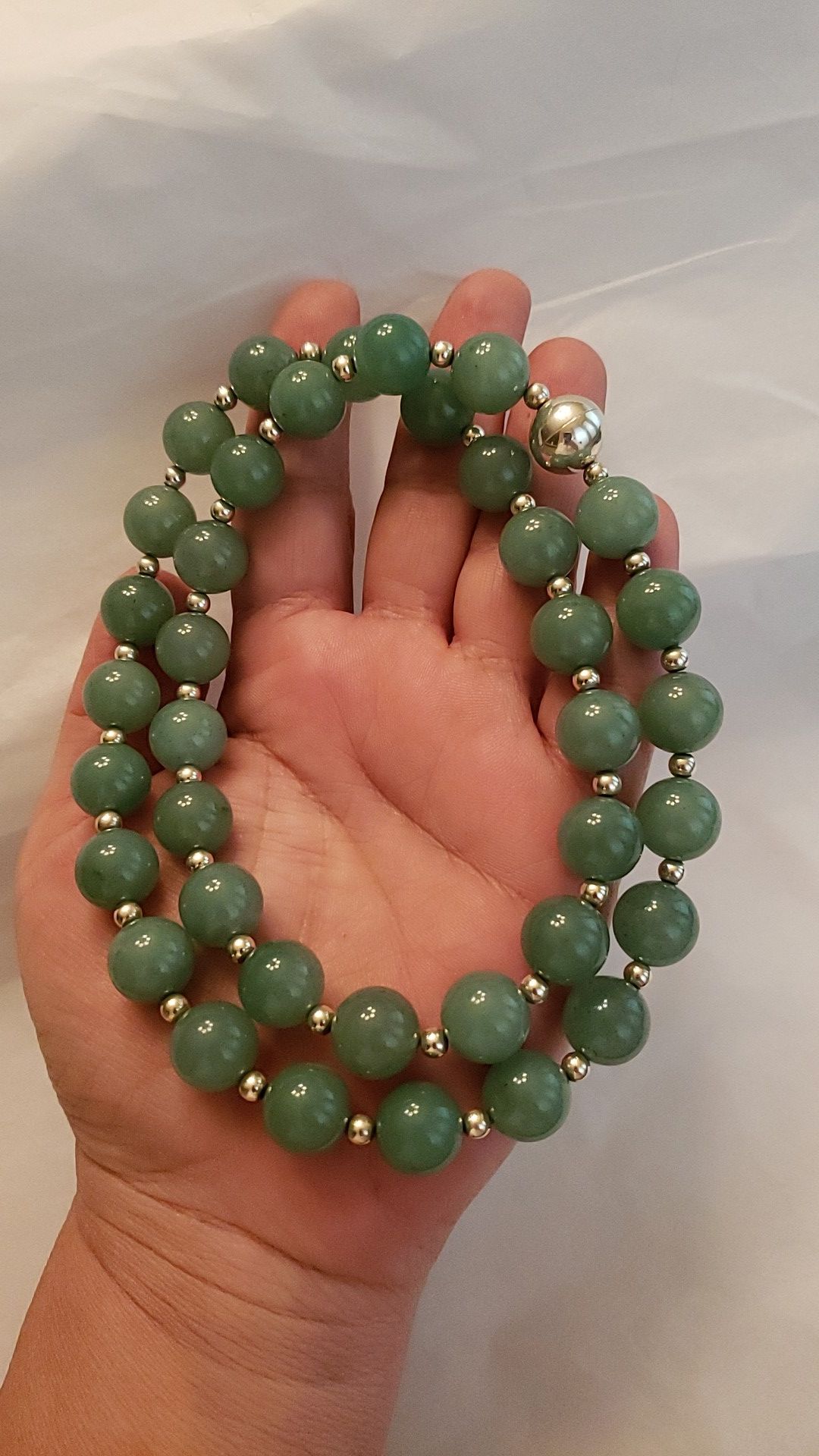 Genuine Jade & Sterling silver