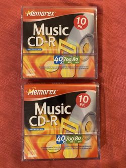 Memorex 700MB 80 Minute 40x CD-R  (2) 10 Packs 