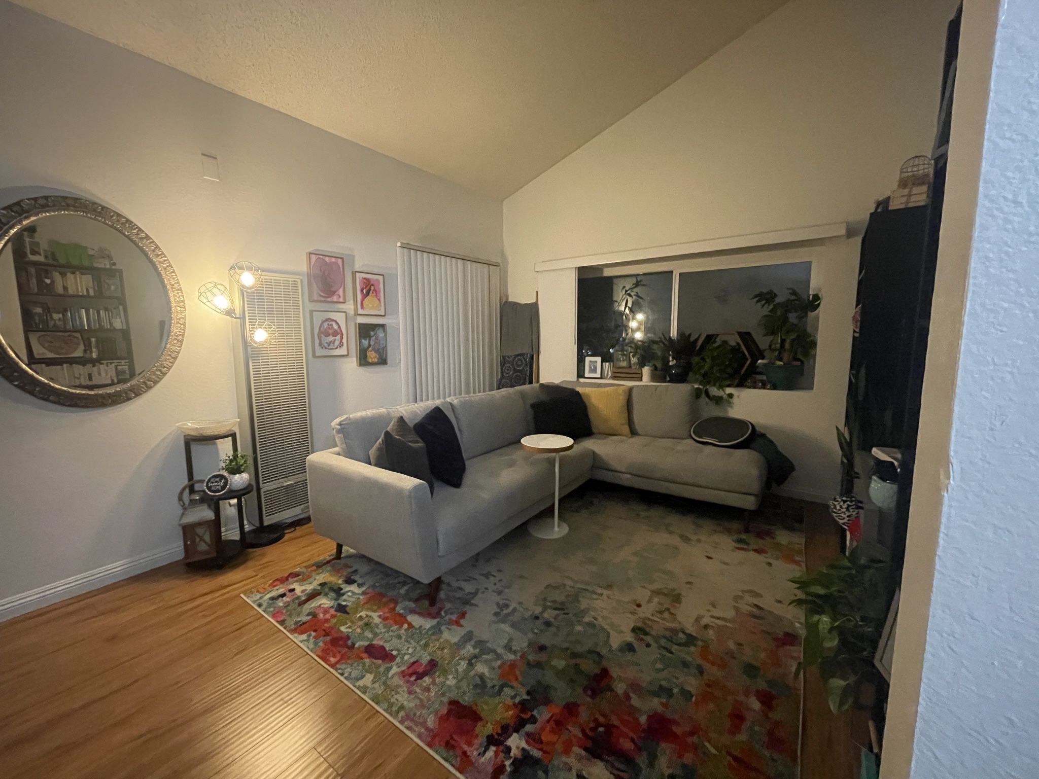 Living Spaces Ginger Grey L Shaped Right Arm Facing Sectional