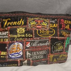 Handmade Clothes Label Zipper  Bag Or Wallet 