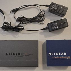 Netgear ProSafe GS108E (8-port) + GS105v2 (5-port) Gigabit Switch Bundle