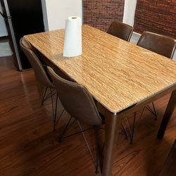 Marble DINING TABLE With Chairs