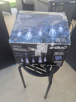 Back yard solar panel lights
