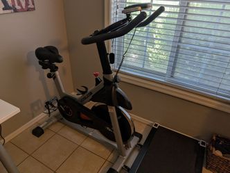 YOSUDA Exercise Bike, Magnetic Friction Stationary Bike - Orange/Silver
