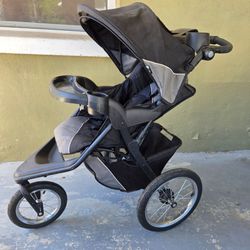 Jogging stroller running stroller with sunshade canopy convertible
