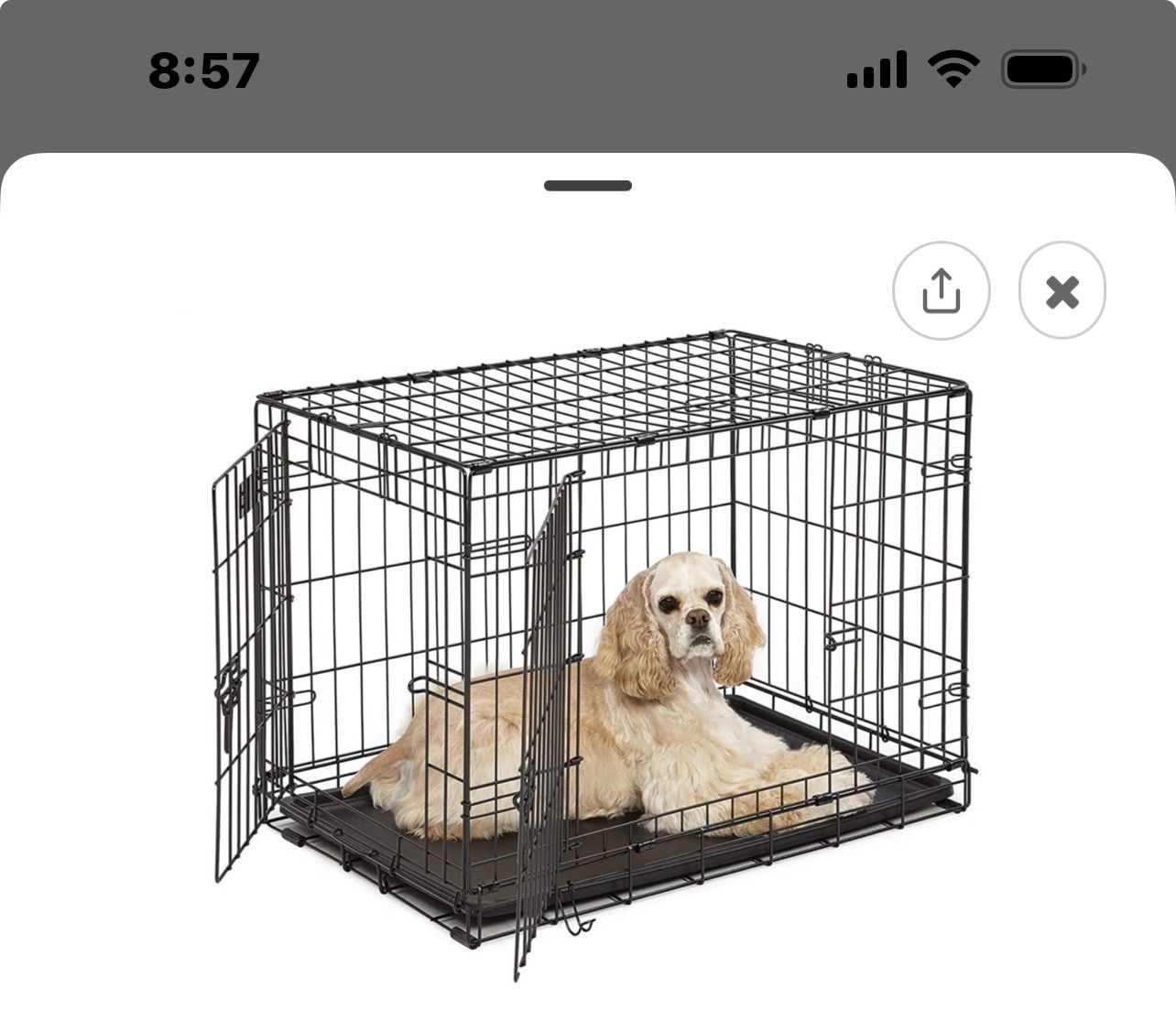 Dog Crate 29.6Lx18.59Wx21.5H