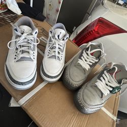 Jordan 3s Cool Greys & Jordan 3 Midnight Navy 