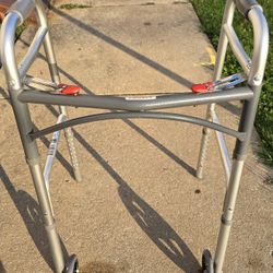 Drive Deluxe Folding Two-Button Walker with 5" Wheels