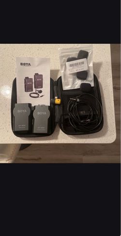 2.4GHz Wireless Lavalier Microphone System, BOYA by-WM4 Wireless Lapel Mic with Hard Case