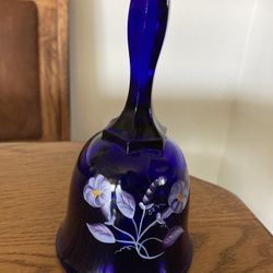 Vintage Glass Hand Painted Bell
