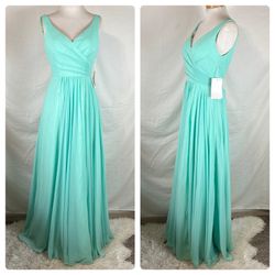 New Witness of Love Wedding Bridesmaid Formal Dress Gown Sea Foam Green Size 4