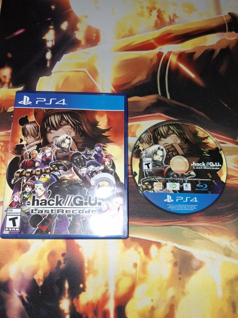 .HACK/ G.U. LAST RECODE PS4 GAME...VERY GOOD CONDITION...SMOKE FREE HOME...$20