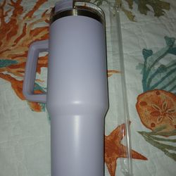 Super Cute Lilac Drink Tumbler With Straw