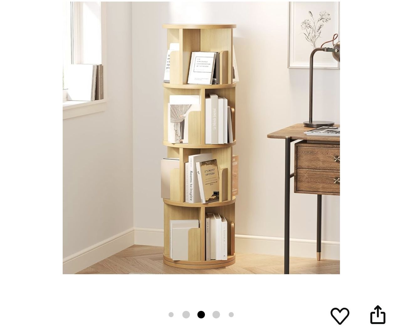 New, Rotating Bookshelf(assembled Already