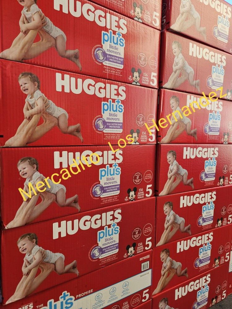 Huggies Size 5 Little Movers 156 Pañales Diapers❗️Nuevos Firm Price