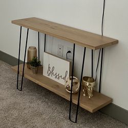 Natural Wood Console Table