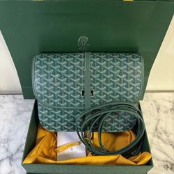 The Green Goyard Cross Bag