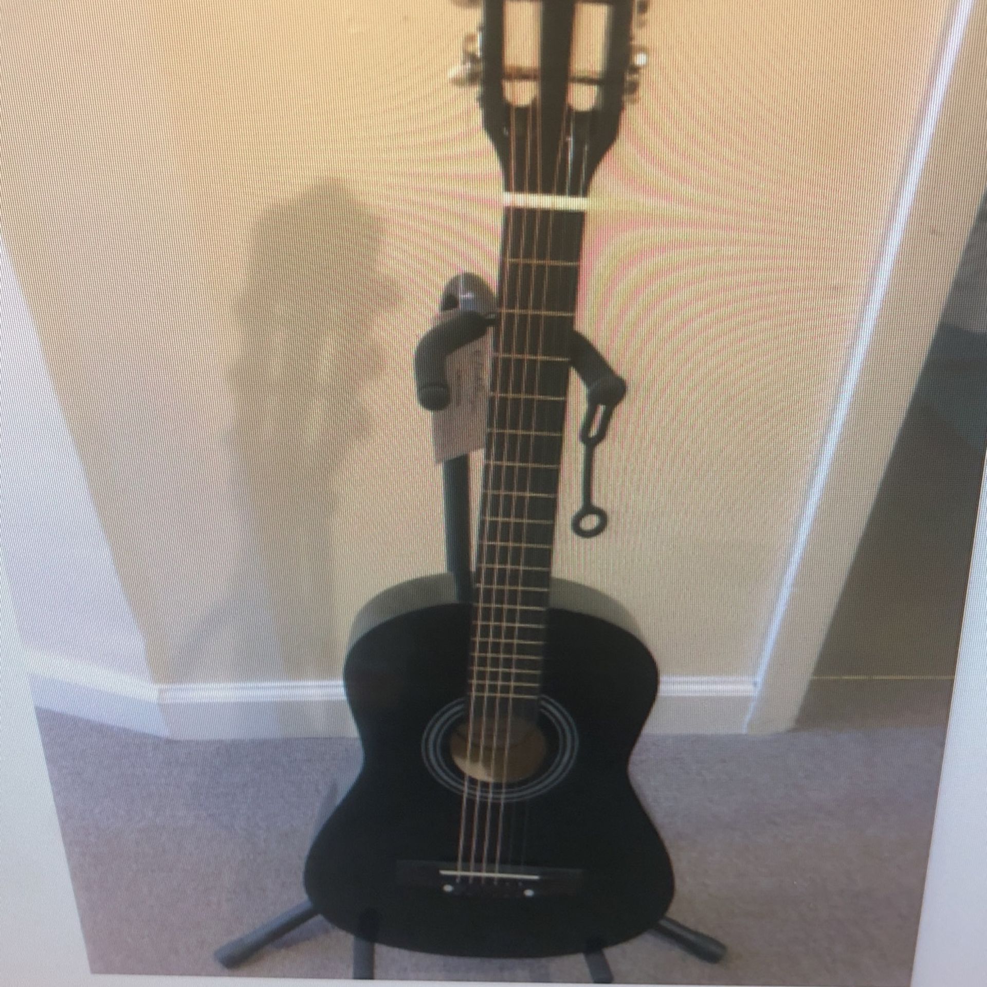 Ashthorpe 38-inch Beginner Acoustic Guitar Package (Black), Basic Starter Kit w/Gig Bag, Strings, Strap, Tuner, Pitch Pipe, Picks