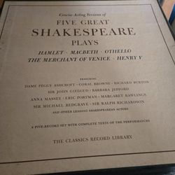 Five Shakespeare's PlaysOn Record
