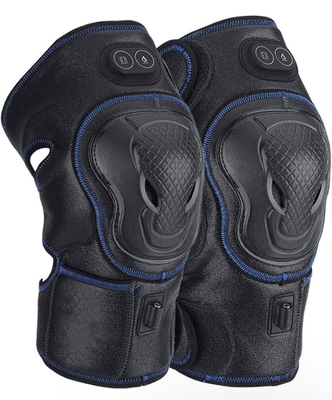 Heated Knee Brace Wrap with Massage,Vibration Knee Massager with Heating Pad for Knee Fatigue, Leg Massager, Heated Knee Pad for Stress Relief Support