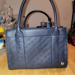Nautica Blue Structured Textured Spacious Hand/ Shoulder Strap Bag