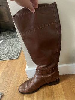 Tory burch riding boots brown cheap