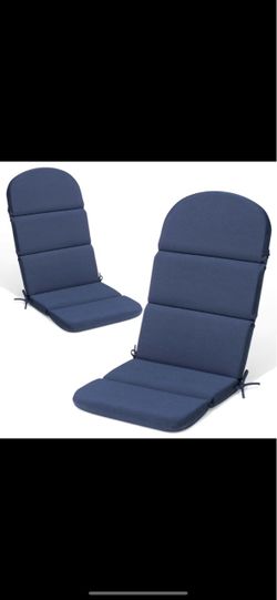Crestlive 50x19.6 Inch Adirondack Chair Cushion Set of 2, Waterproof, Fade Resistant, High Back Outdoor Rocking Chair Cushion for Patio, Navy πβοΈπ