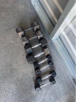 Rubber hex dumbbells - bundle