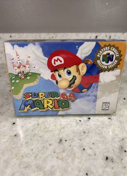 Super Mario 64 (Nintendo 64, 1996) Player’s Choice – Complete in Box CIB + Manual