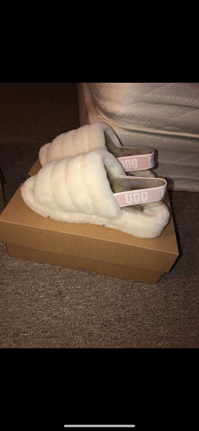 Ugg fluff yeah slide white