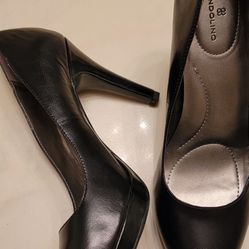 Bandolino Platform Heels Leather Black 91/2