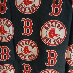 Boston Red Sox Fabric One Yard By 58 In 100% Cotton. Unwashed.