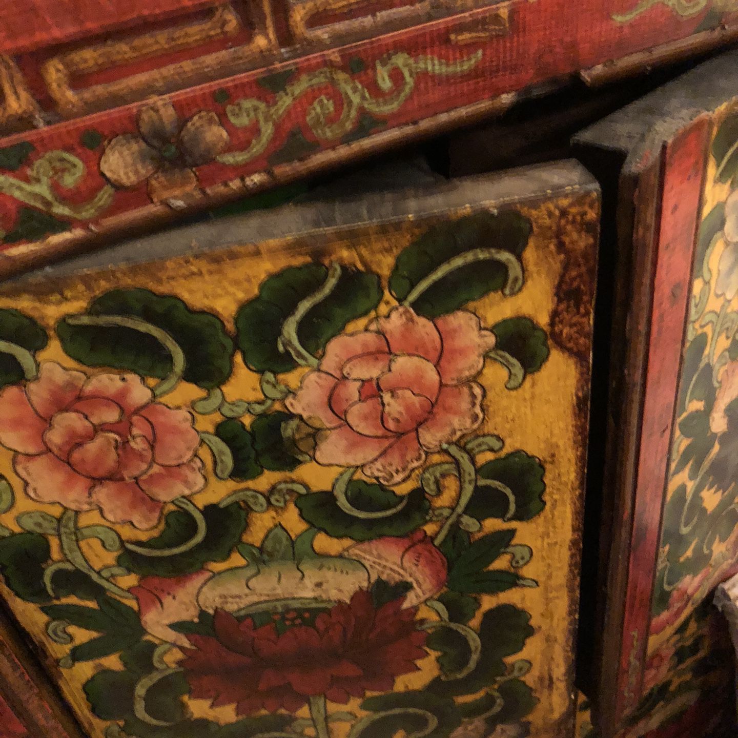 Antique Tibetan Cabinet with Pomegranates