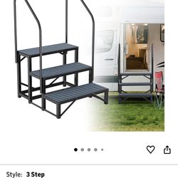 Steps with handrails