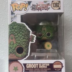 Marvel Funko Pop- Groot as Captain America 
