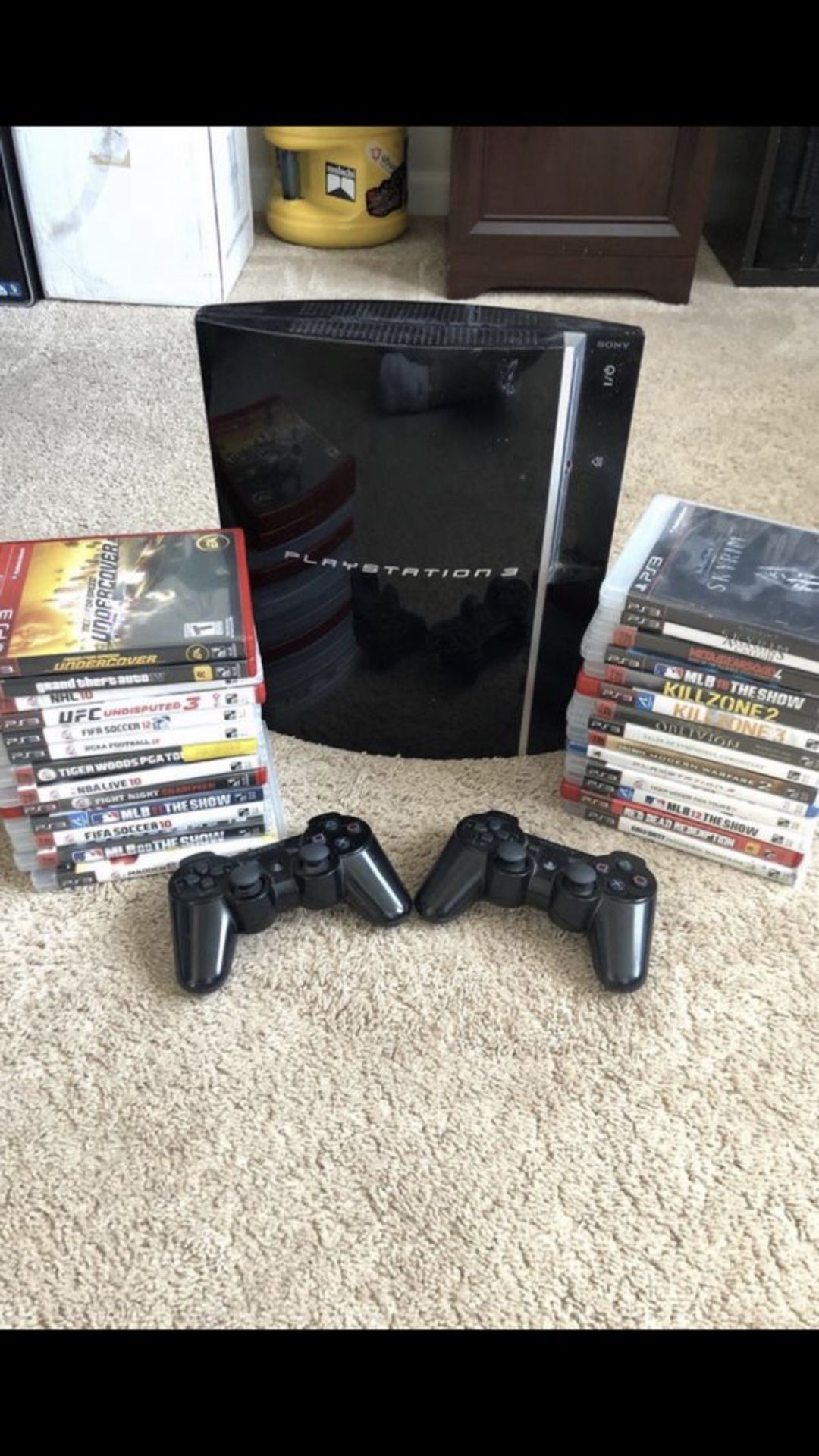 PS3, games, and controllers
