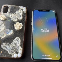 iPhone X (64GB) With Fancy Case