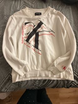 Calvin Klein white sweater on sale!!! Size XL