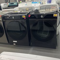 Set Bespoke Washer 5.3 Cu Ft And Dryer 8 Cu Ft In Black 