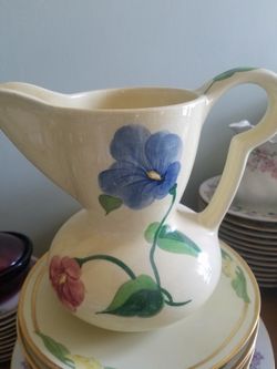 Vintage 1940s Pottery Guild of America Pitcher #1 Wildflower