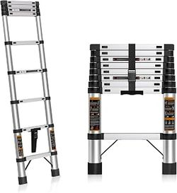 TELESCOPING LADDER BY COSCO 9 FT USED ONCE LIKE NEW
