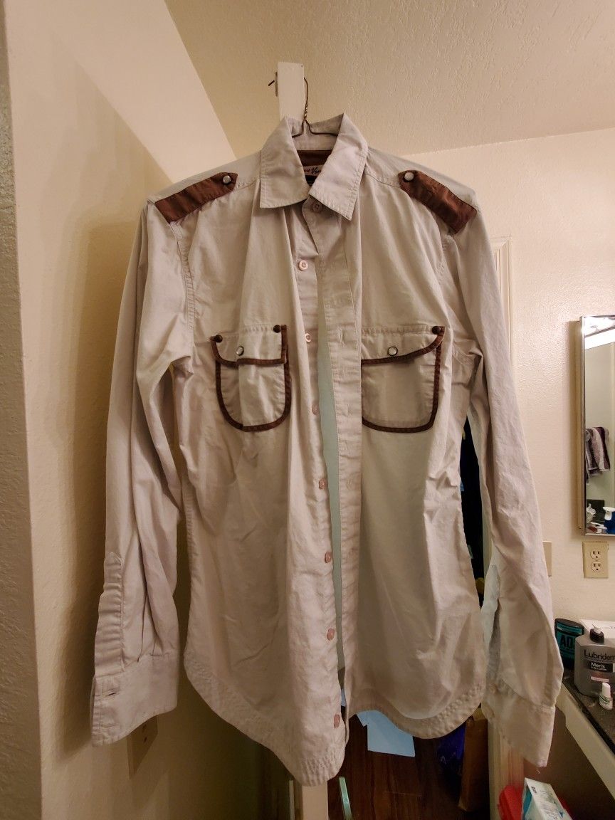 Rare Vintage Men's Small Cotton Cowboy Shirt