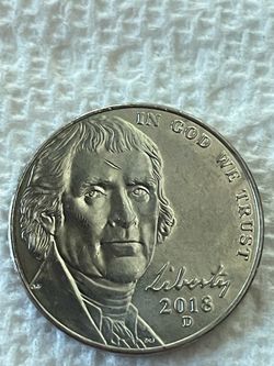 2018 D JEFFERSON NICKEL with mint error.