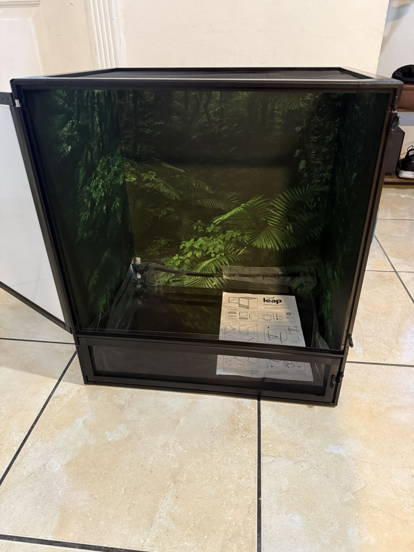 Jaula Para Reptiles 🐊 Con Paisaje Selvático Reptile Cage 🐊 with Jungle Landscape